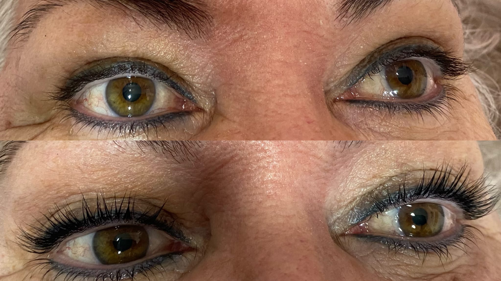 Resultados de lifting y tinte de pestañas